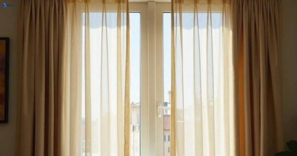 Dull dusty drapes in kangaroo-point before professional cleaning